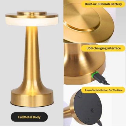 Full Metal Body Unique Design Night Touch Lamp 3Modes Light Best Quality