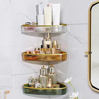 Acrylic Luxury Wall Mounted Corner Shelf Rack