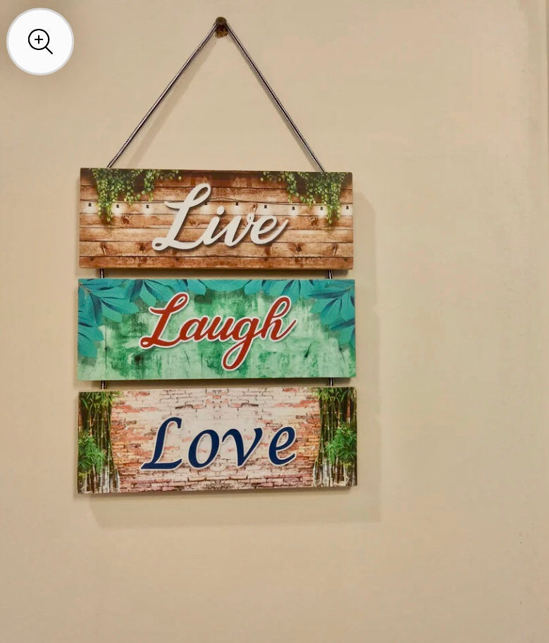 Love Laugh theme 3 Steps Wall hanging for Wall Decoration