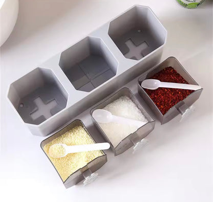 3 Portion Wall Adhesive Spice Rack