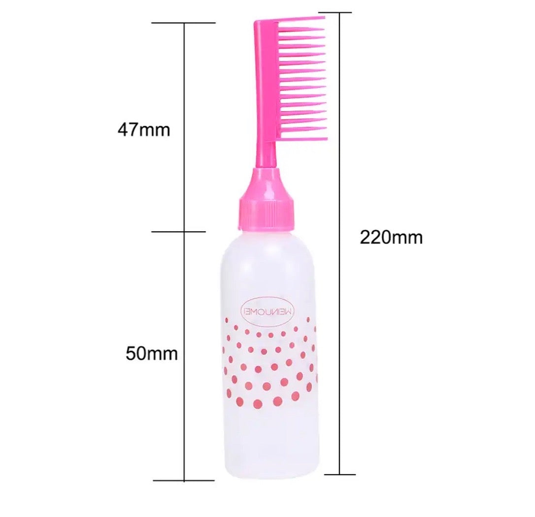 Hair Dye Applicator Bottle with Comb