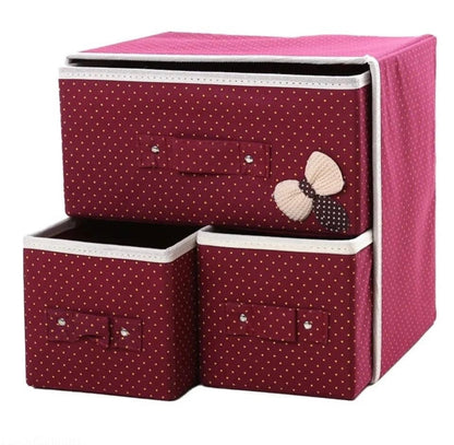 3 Drawers Thickened Convenient Folding Storage Box