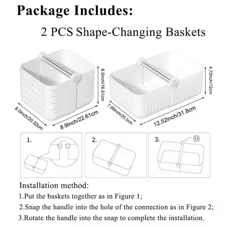 Adjustable Multipurpose Storage Basket