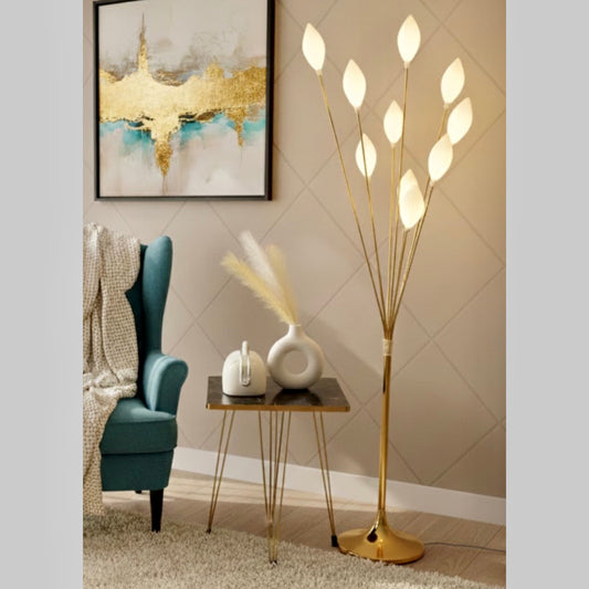 5ft Metal Leaf Corner Floor Lamp