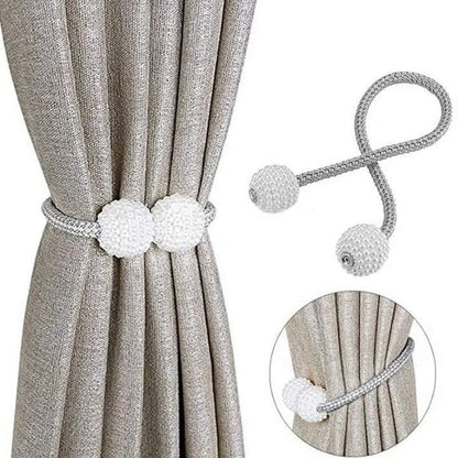 Magnetic Curtain Ball Clip Holder Pair