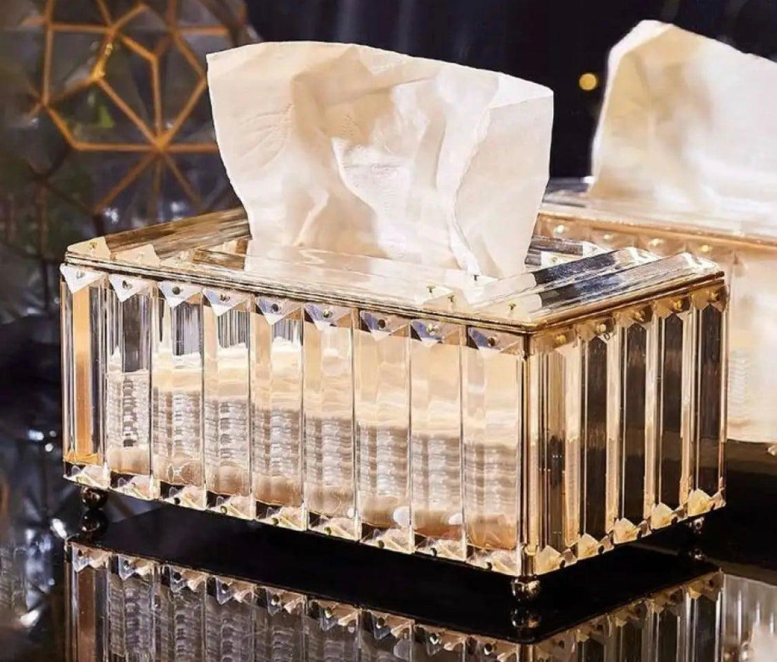 Crystal Glass Tissue Box