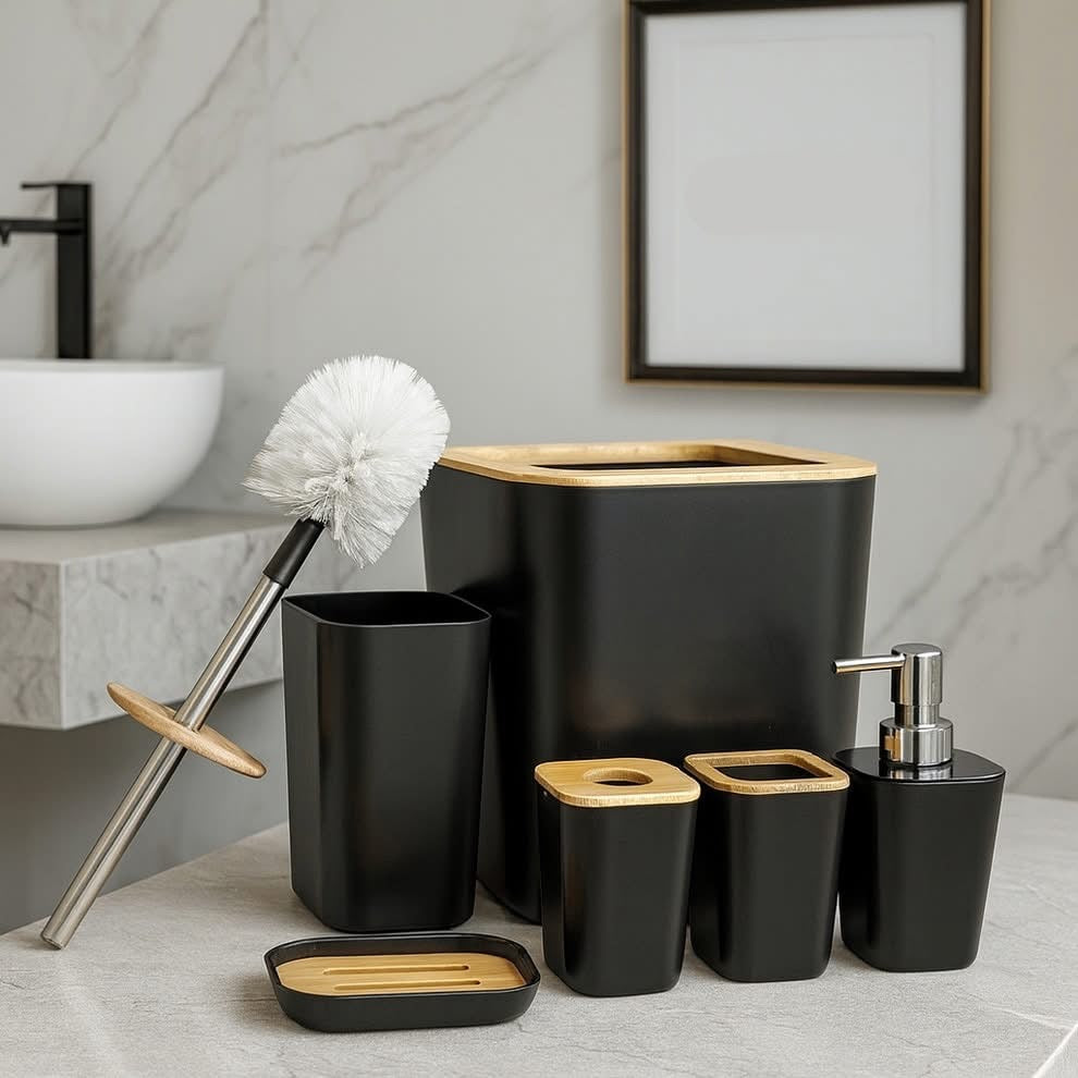 6 Pcs Square Bathroom Set (Best Quality)