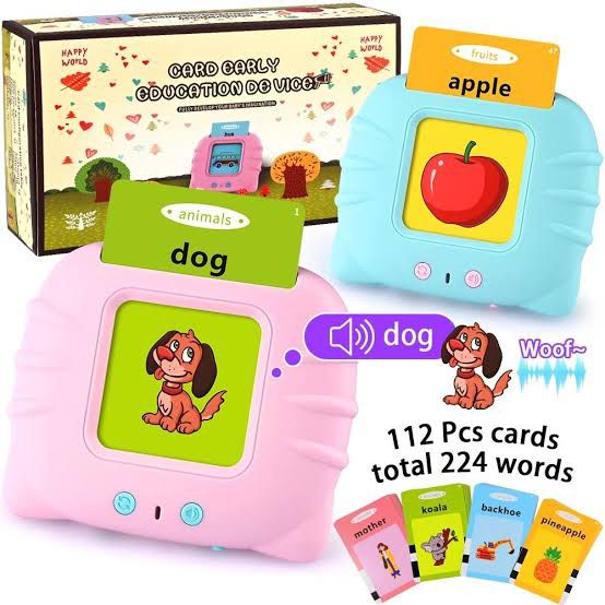 112 Pcs Rechargeable Educational Speaking Card Toy (with 224 Words)