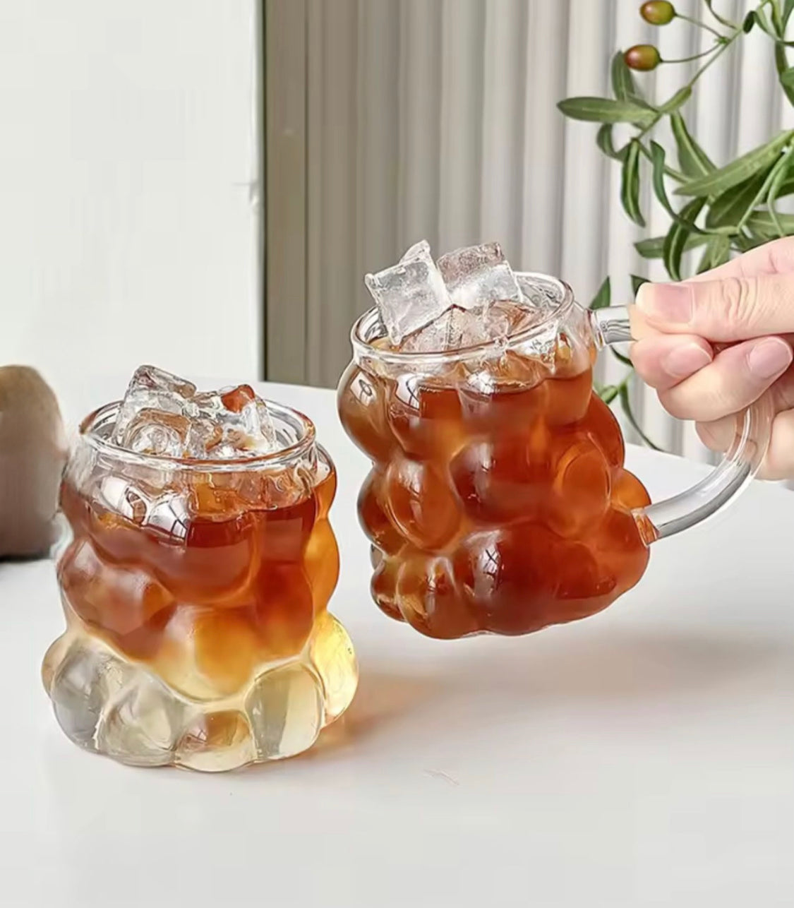 450ml Bubble Design Coffee Glass Mug