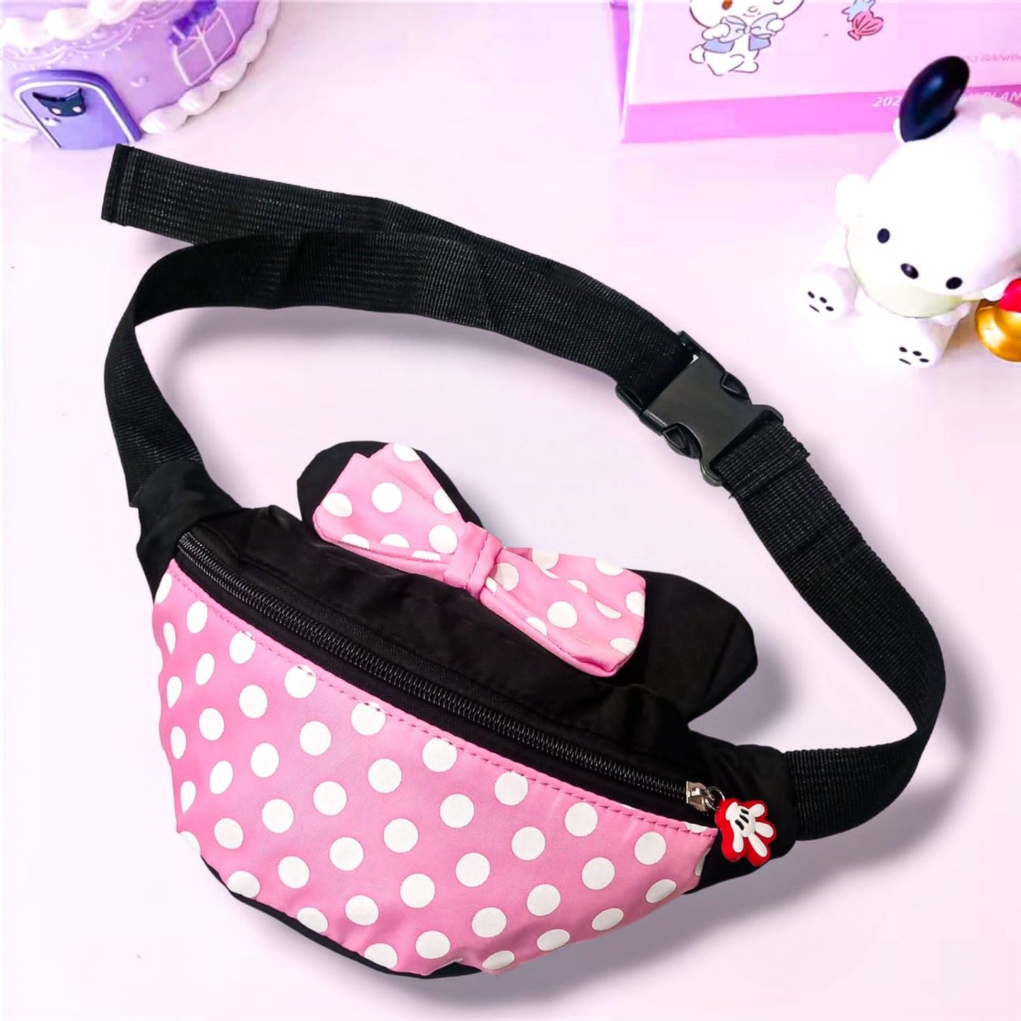 Minnie Kids Waist Bag with Adjustable Strap