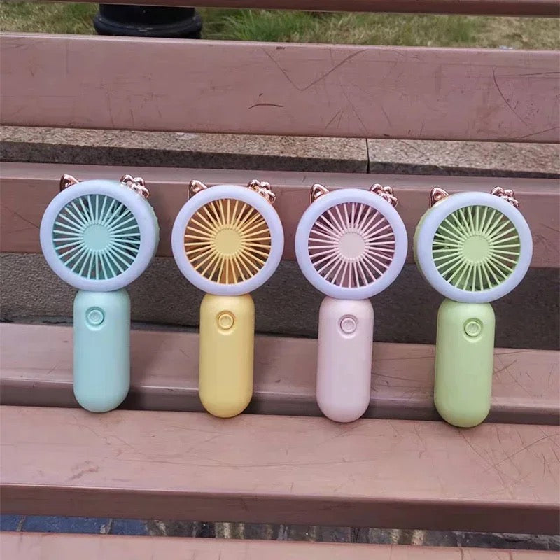 Rechargeable Led Light Travel Friendly Mini Fan