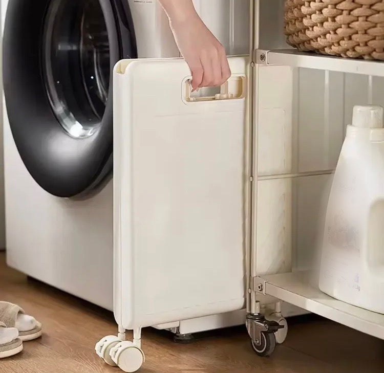 Foldable Laundry Storage Basket with Wheels