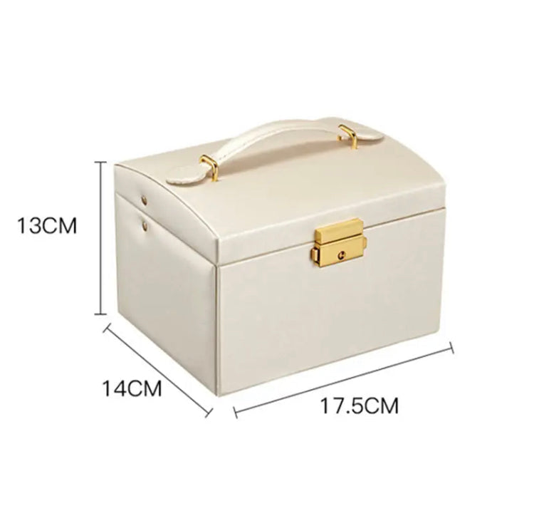 3 Layer Mirror Leather Jewellery Box