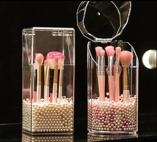 Acrylic Pearls Makeup Brushes Holder