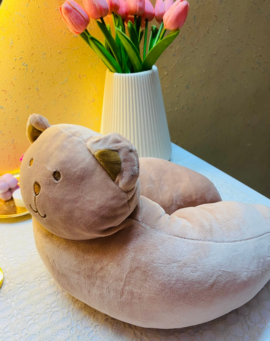 Teddy Bear U-Shaped Neck Pillow Best for Travelling