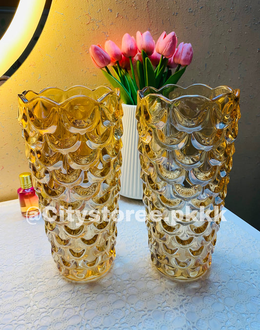 2 Pc Champion Crystal Flower Vase for Wall Decoration