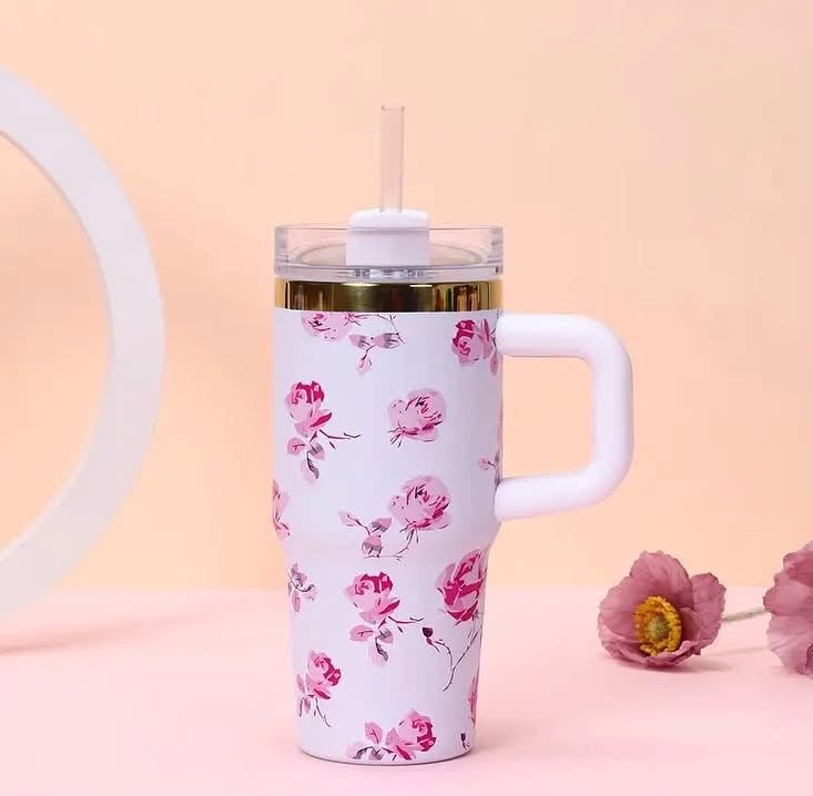 20oz Stainless Steel Tumbler with Straw