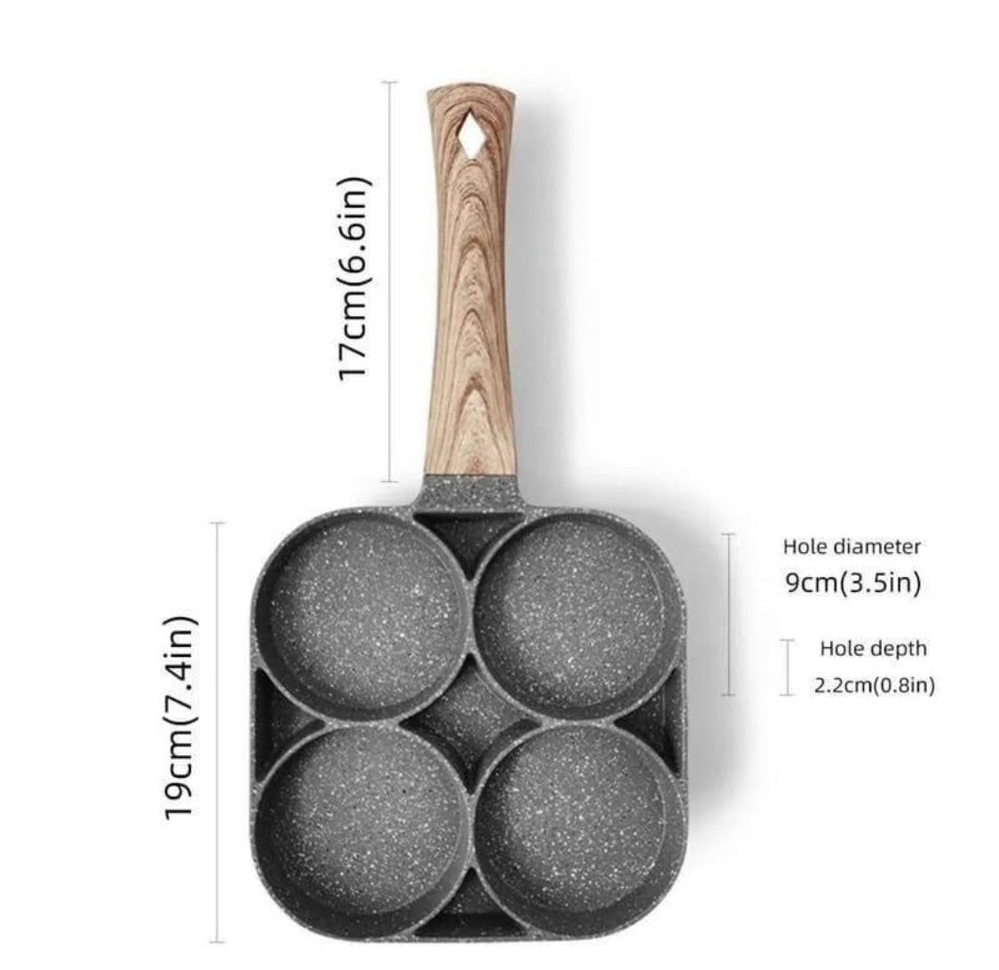 Non-Stick 4 Portions Frying Pan