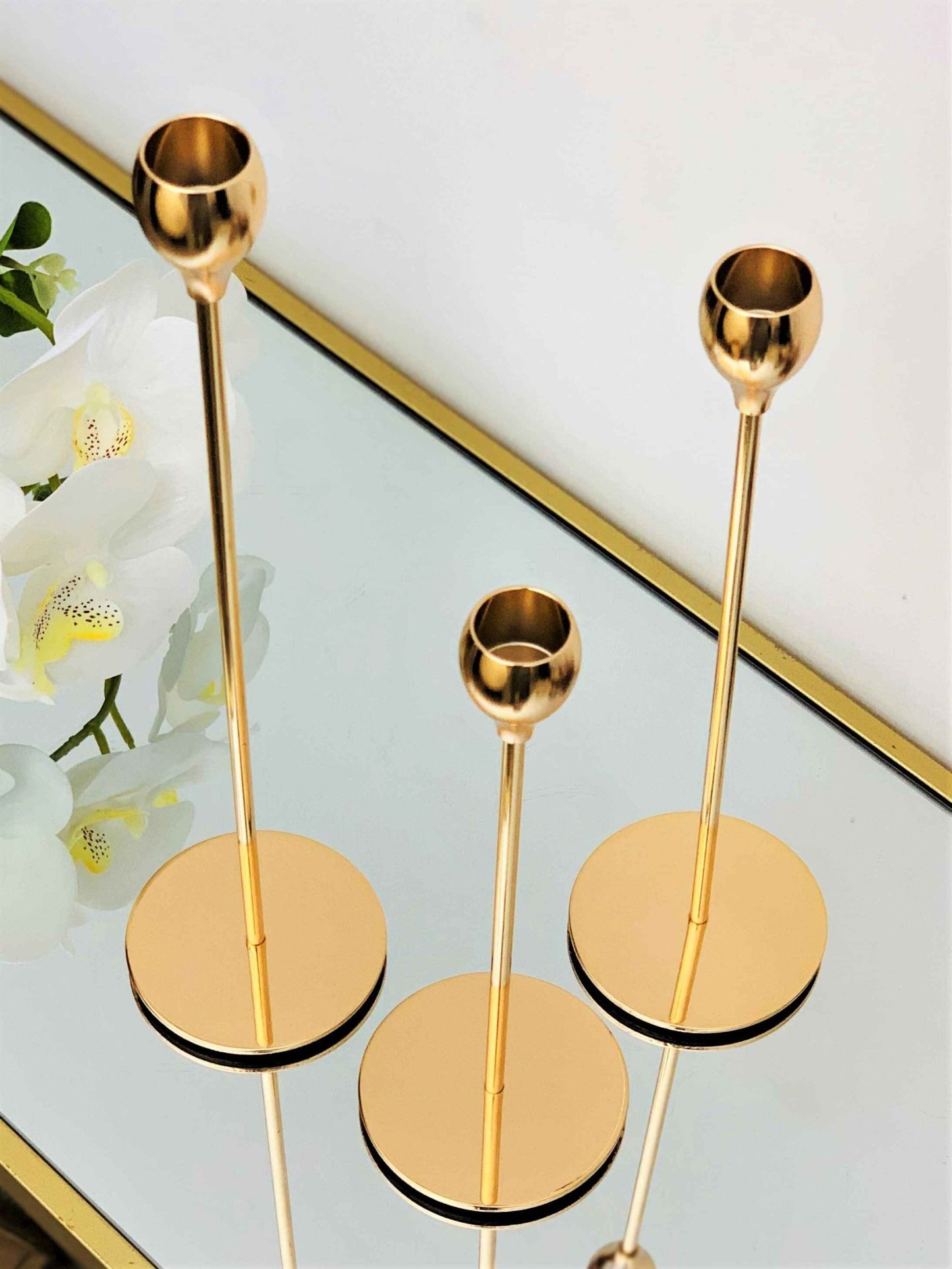 3 Pcs Metal Candle Holder For Decoration