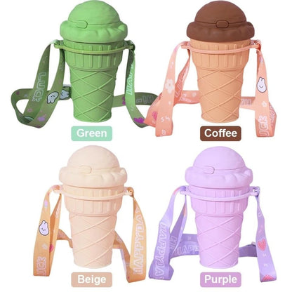 500ml Icecream Glass with Straw and Strap