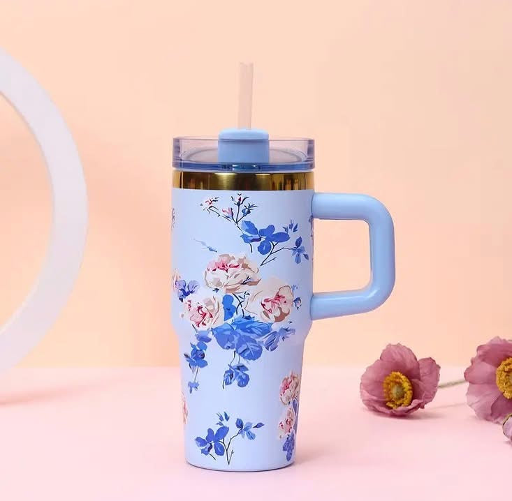 20oz Stainless Steel Tumbler with Straw