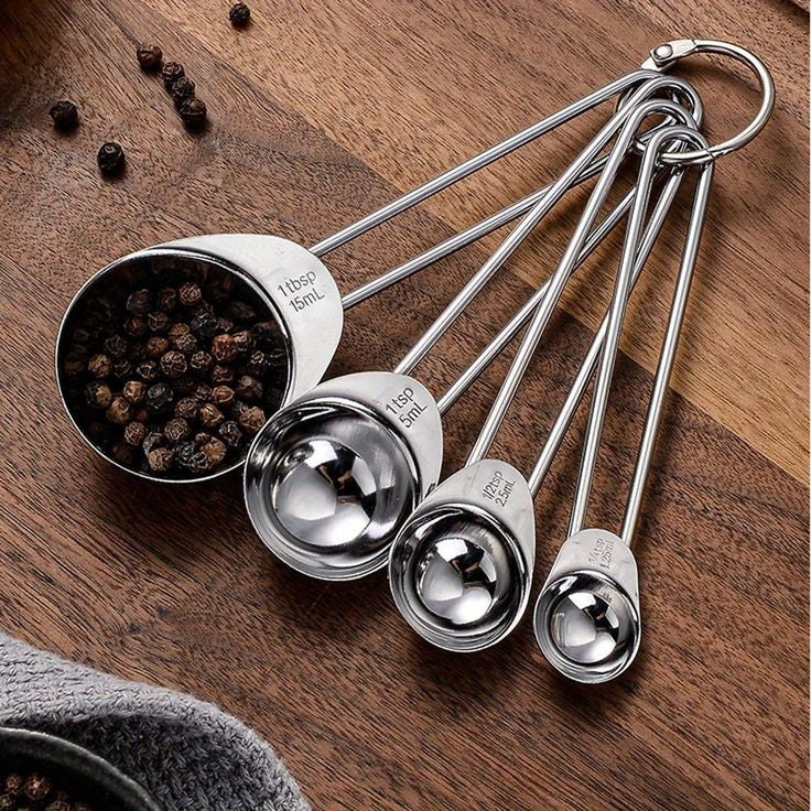 Stainless Steel Measuring Spoons Set – Citystore.pk