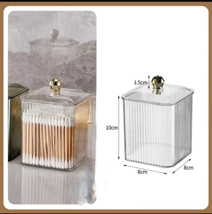 2 Pcs Acrylic Cotton Holder Organizers