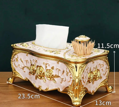 Luxury Tissue Box with Toothpick holder