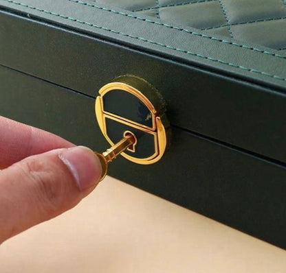 Leather Jewellery Organizer with Lock System