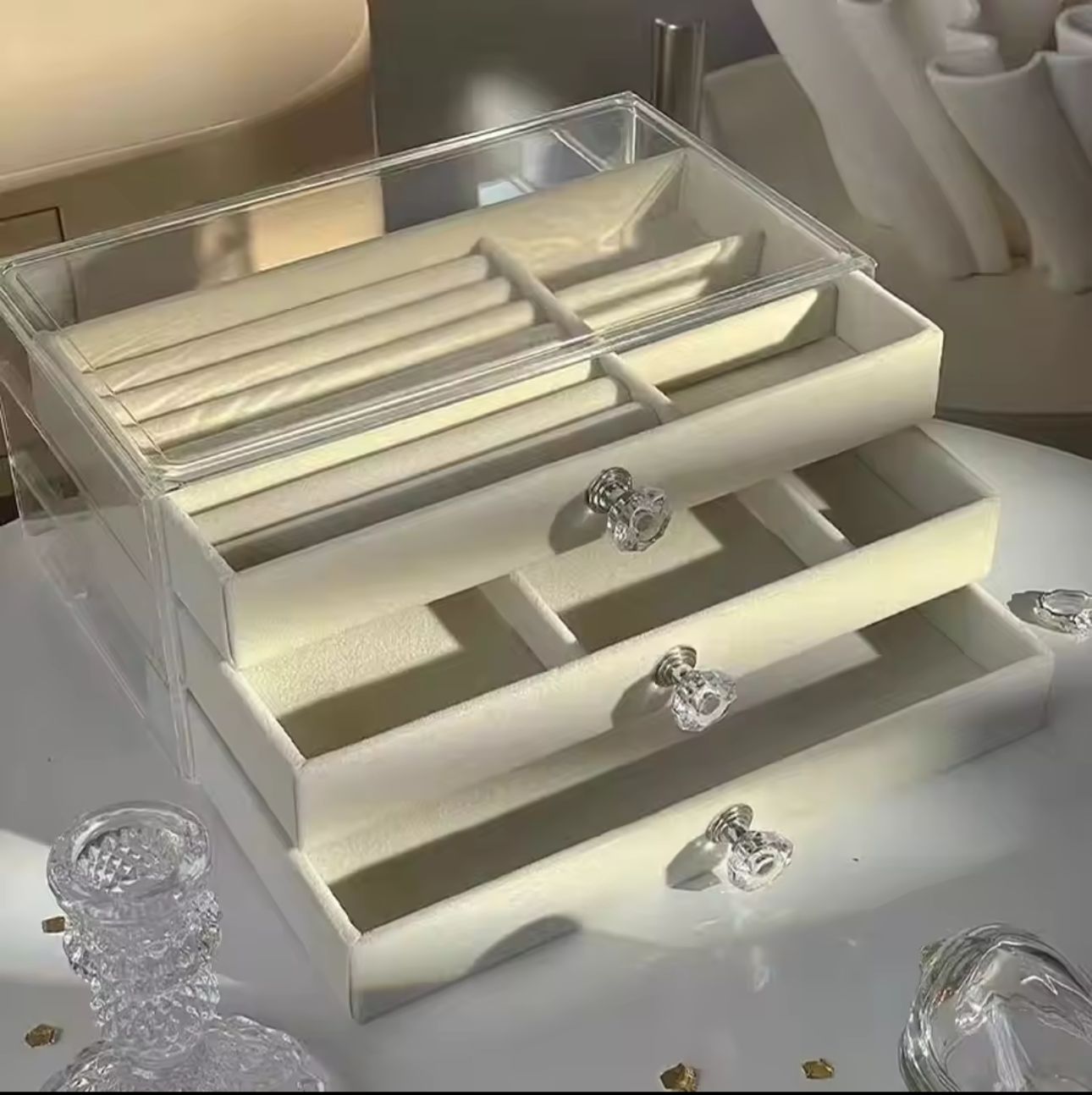 3 Layer Acrylic Jewellery Box