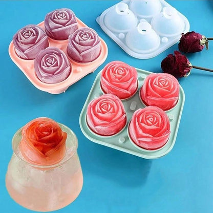 Rose Silicone Ice Cube Tray Making Mould