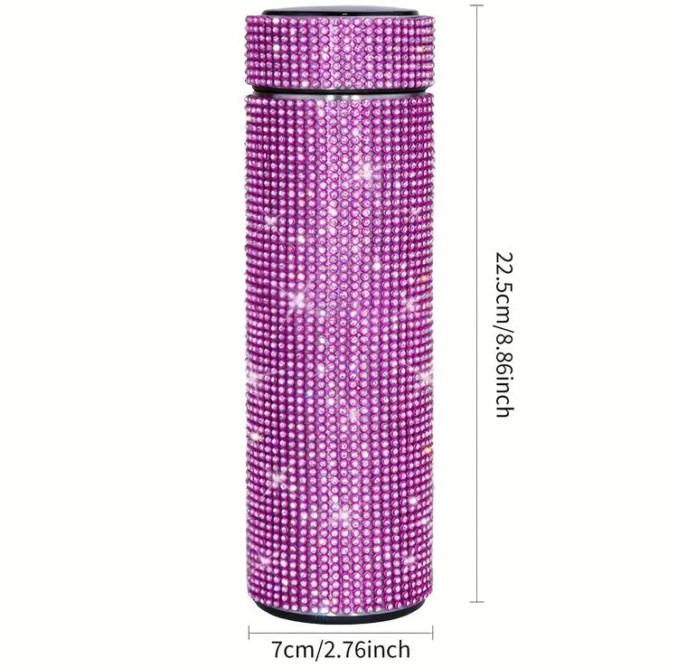 500ml Rhinestone Steel Water Bottle
