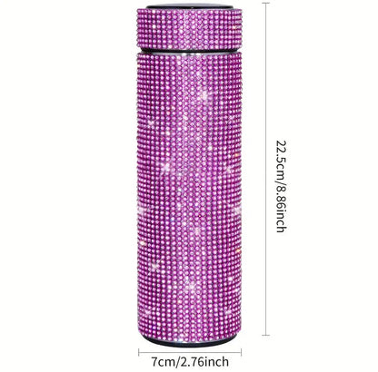 500ml Rhinestone Steel Water Bottle