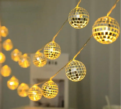 10 Balls LED Mirror Ball Lights for Home Decoration