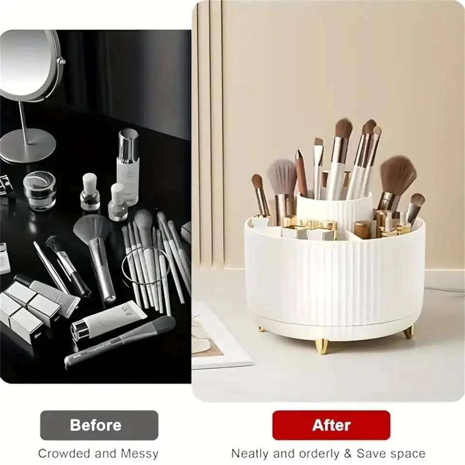 360 Rotating Makeup Brushes Holder