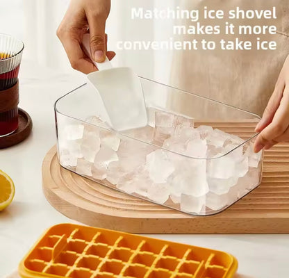 32 Grids Press Ice Cube Storage Box