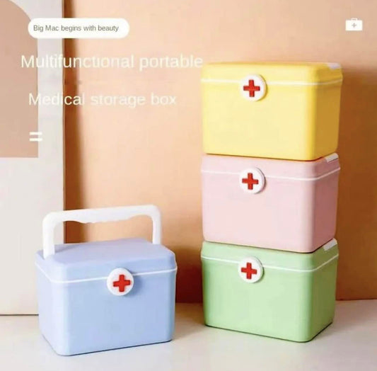 Foldable Double Layer Medicine Box