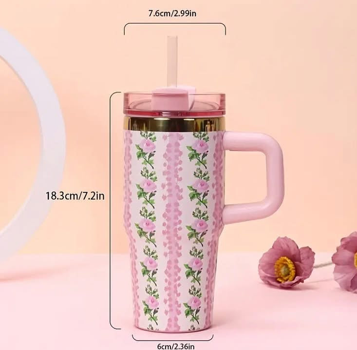 20oz Stainless Steel Tumbler with Straw