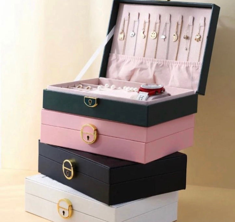 Leather Jewellery Organizer with Lock System