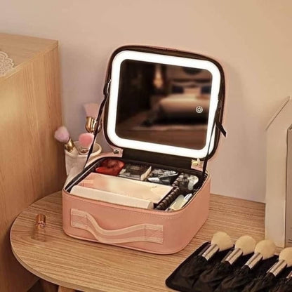 Led Vanity Bag with 3 Colours Touch Sensor and Mirror