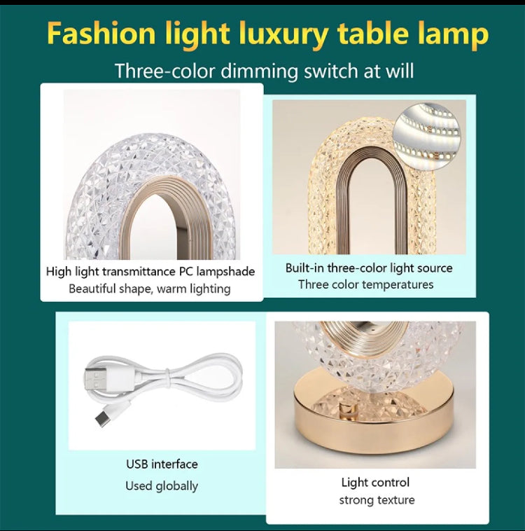 Rechargeable Oval Lamp with 3 Modes Changeable