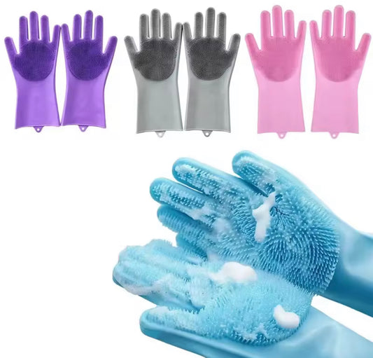Pair of Silicone Washing Gloves