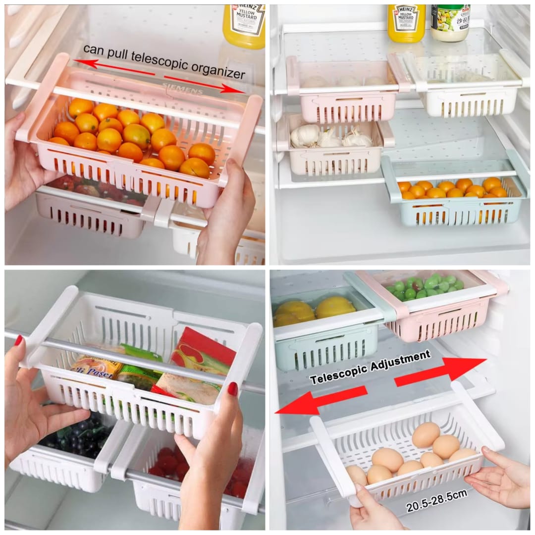 Adjustable Fridge Storage Basket