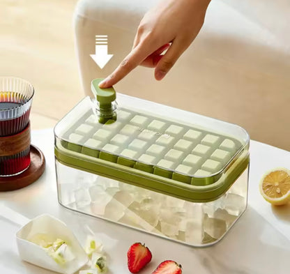 32 Grids Press Ice Cube Storage Box