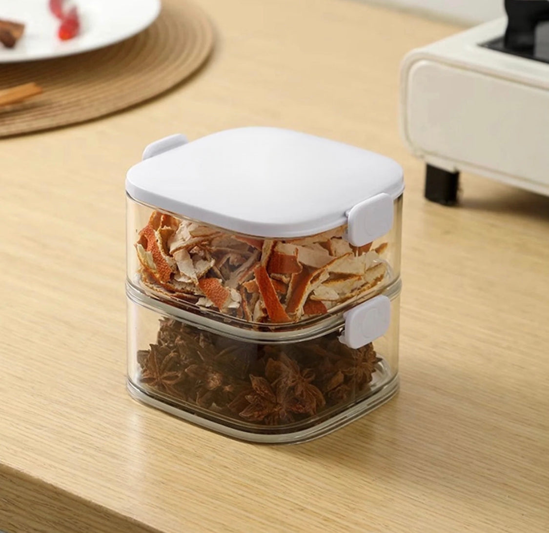 Airtight Spice Jars Container with Lid