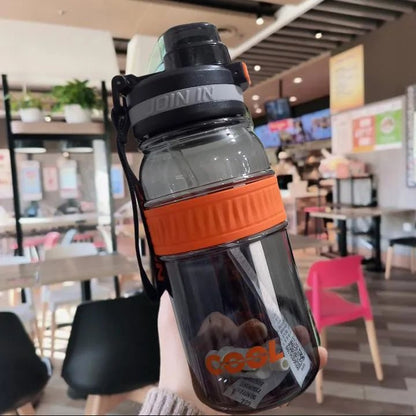 New Trendy 820ml Water Bottle with Spring Straw