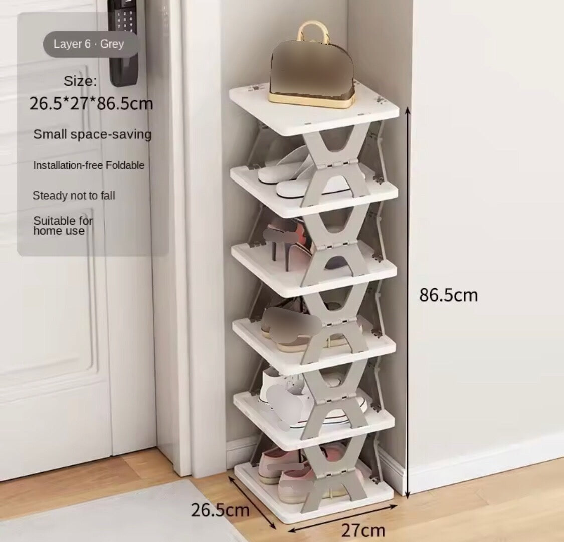 Multi-Layer Foldable Shoe Rack