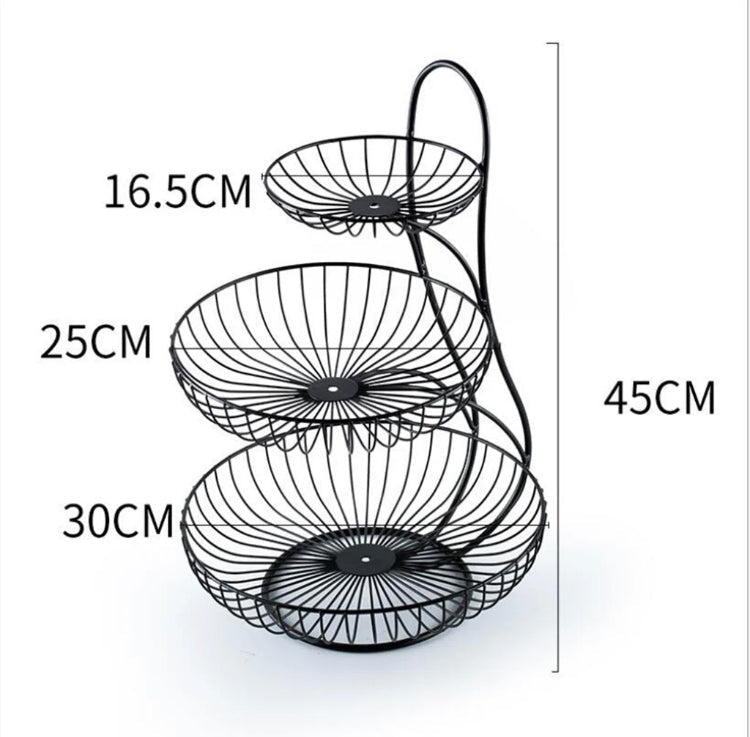 Iron Fruit Basket Storage Rack Organizer