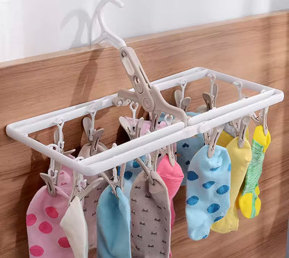 12 Clips Foldable Clothes Hanger