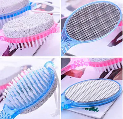 4 in 1 Pedicure Brush Foot Stone Dead Skin Remover Brush